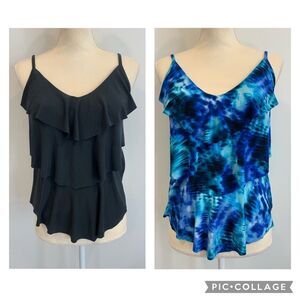Bundle of 2 Tankini Swim Tops Size Small